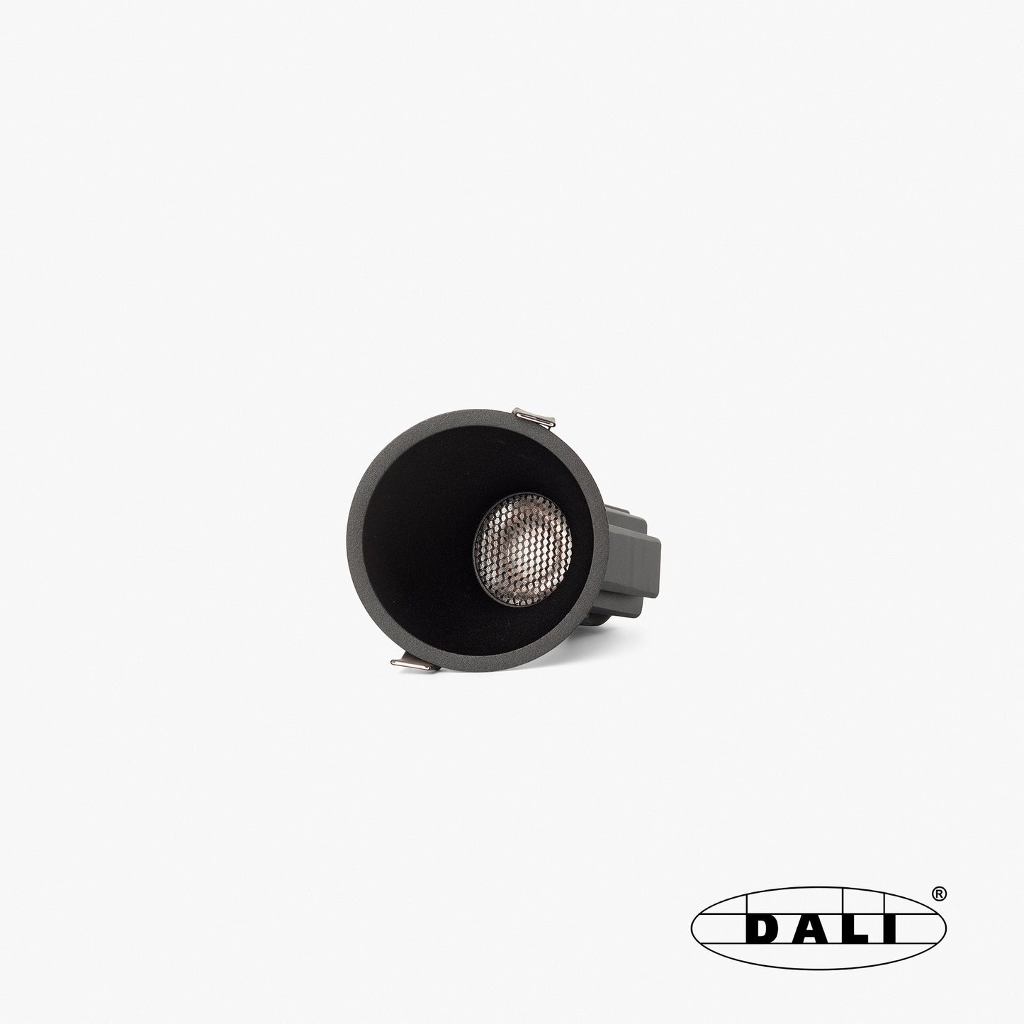 TULIPA Black recessed downlight asymmetric 7W 15° 4000K CRI90 DALI