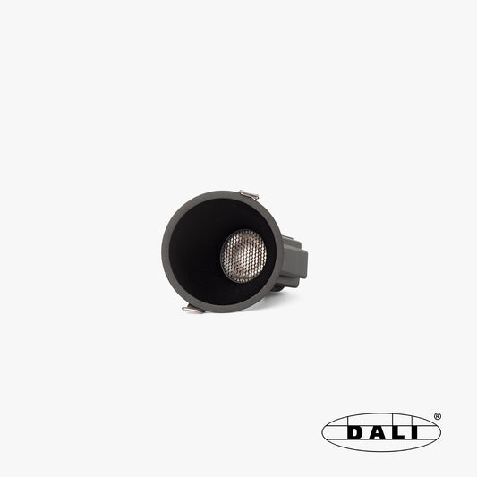 TULIPA Black recessed downlight asymmetric 7W 24° 4000K CRI90 DALI
