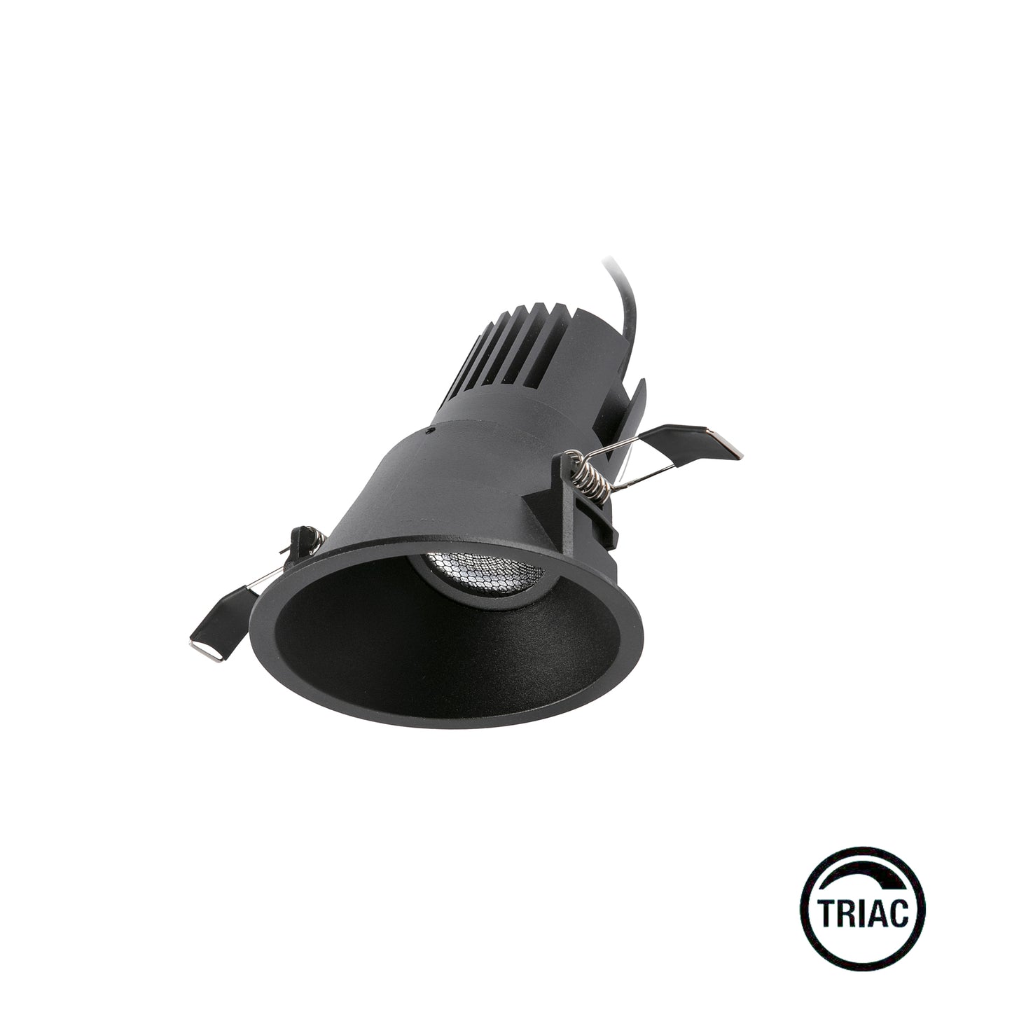 TULIPA Black asymmetric downlight 15W 50° 4000K CRI90 TRIAC
