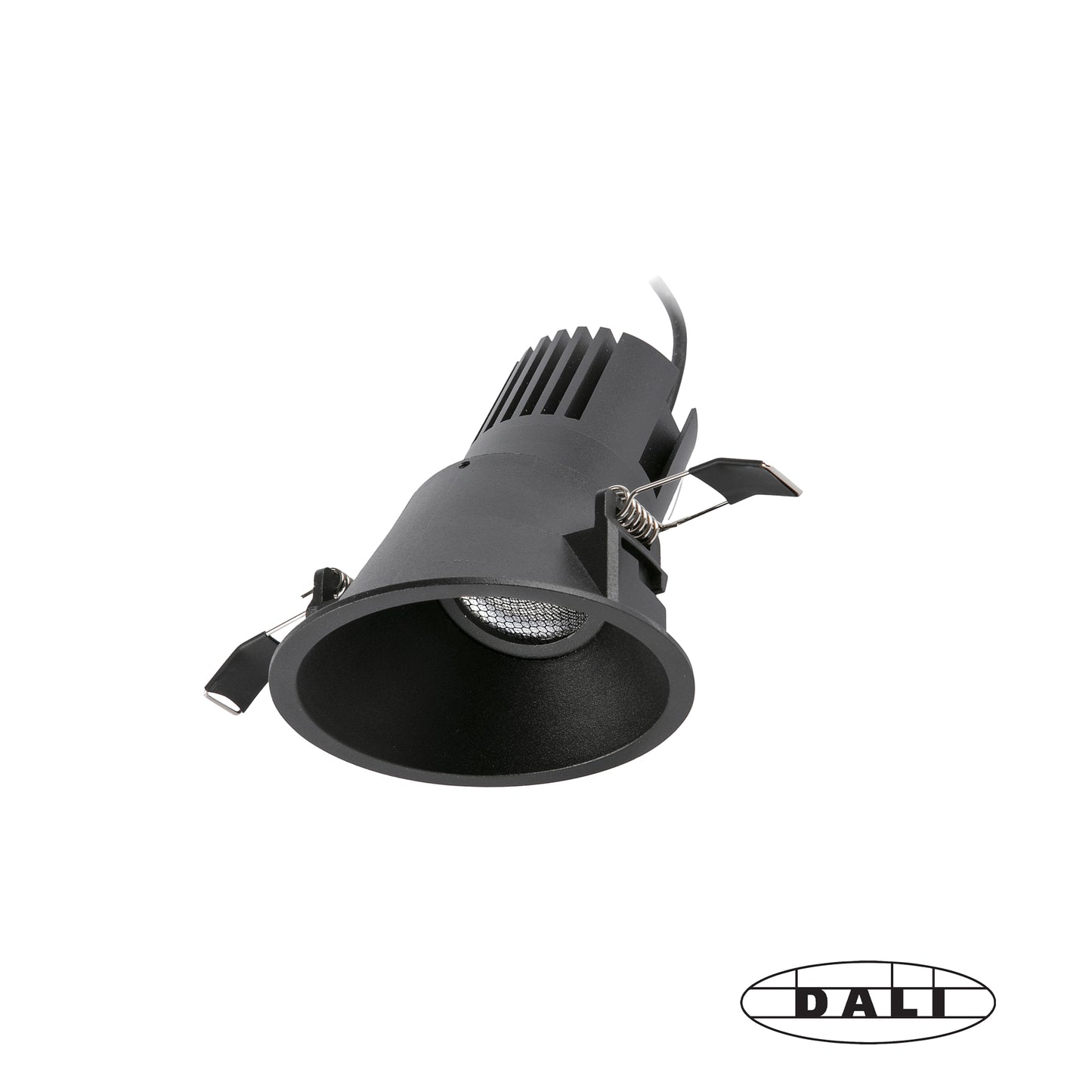 TULIPA Black asymmetric downlight 15W 50° 4000K CRI90 DALI