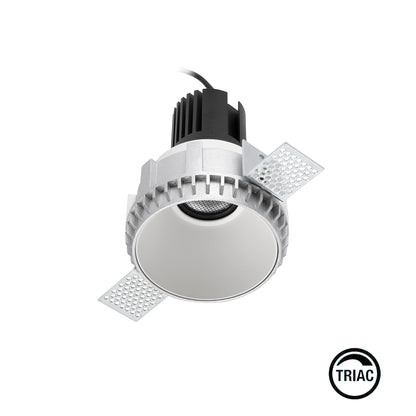 TULIPA White symmetric trimless downlight 15W 50° 3000K CRI90 TRIAC