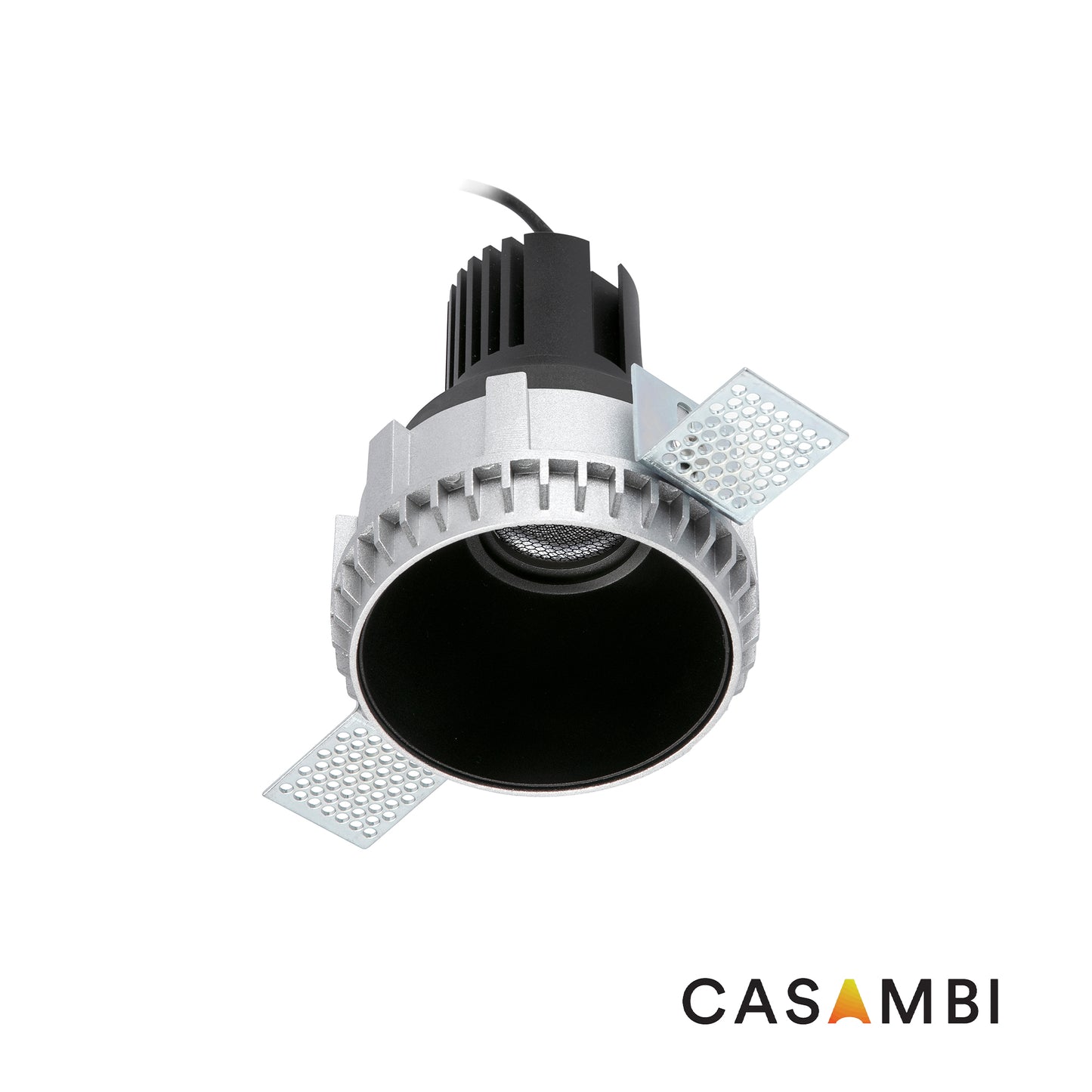 TULIPA Black symmetric trimless downlight 15W 24° 4000K CRI90 CASAMBI