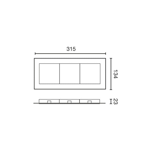 Accessory and component PODIUM PLATE 3L WITHOUT FRAME WHITE