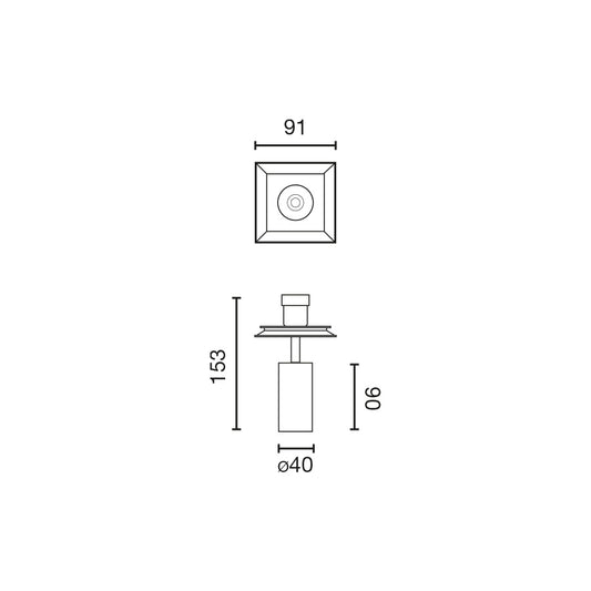 Floodlight PODIUM PROJECTOR MODULE BLACK 15° 3000K CRI97 DALI