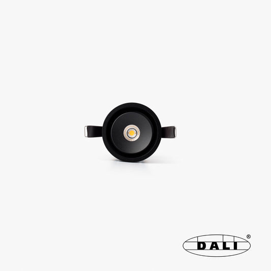 TEIDE Black adjustable recessed downlight 10W 50° 2700K CRI97 DALI