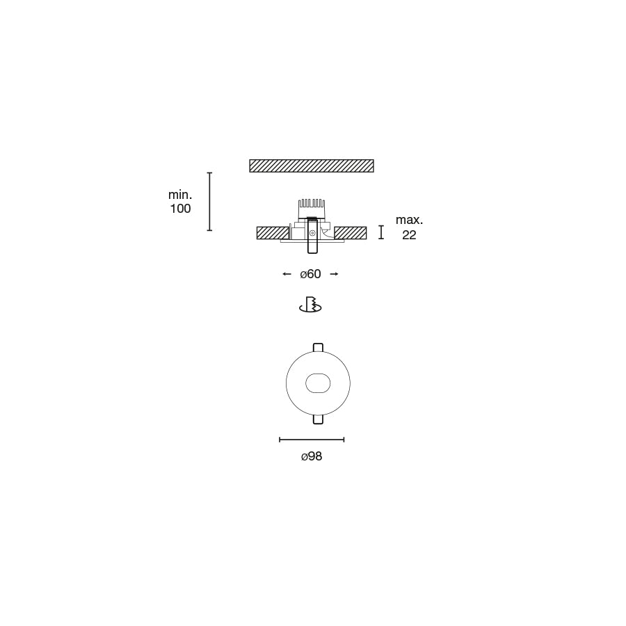 KIRA PINHOLE ORIENTABLE IP20 10W valge 36º 3000K CASAMBI