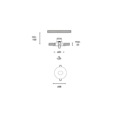 KIRA PINHOLE ORIENTABLE IP20 10W black 15º 4000K TRIAC