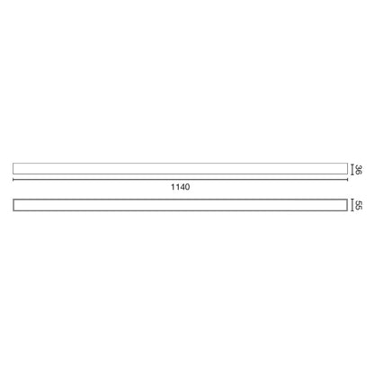 VIA EVO recessed 1120 27W 4000K black prismatic DALI