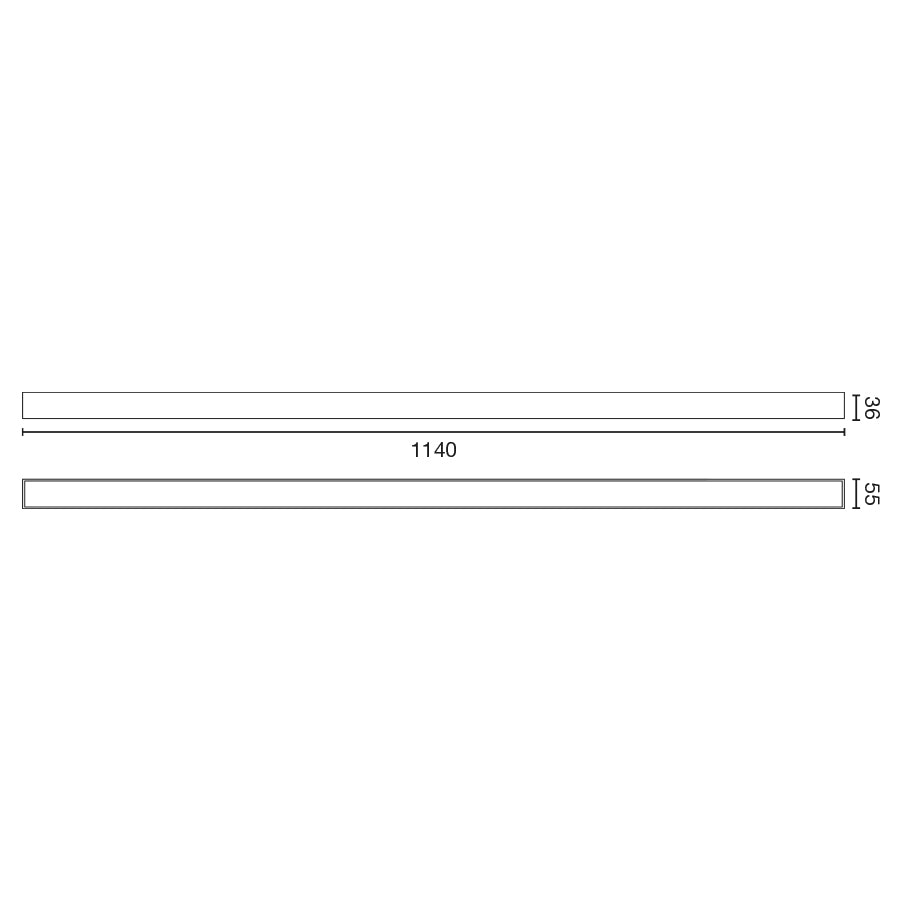 VIA EVO recessed 1140 27W 4000K black prismático