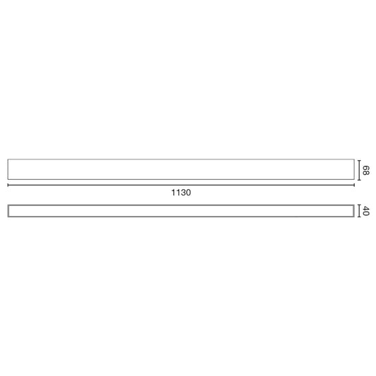 Surface-mounted lamp VIA EVO WALL 1130 27W 3000K BLACK