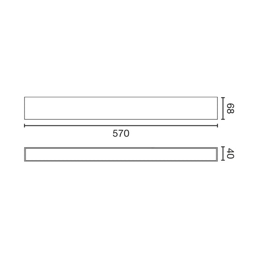 Surface-mounted lamp VIA EVO SURFACE 570 15W 4000K WHITE PRISM.