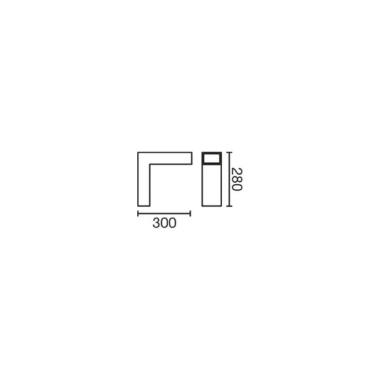 Surface-mounted lamp VIA EVO L WHITE 3000K 400mA