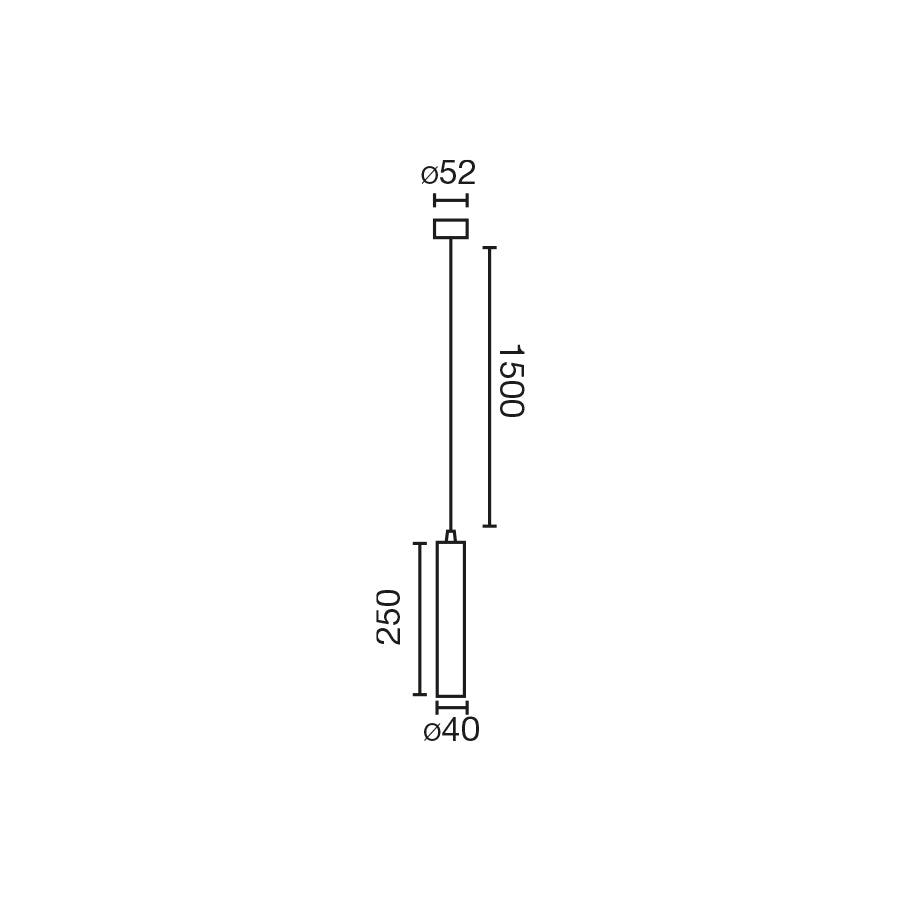 FOST PENDANT white projector Ø40 7W CRI97 2700K 18°  DALI