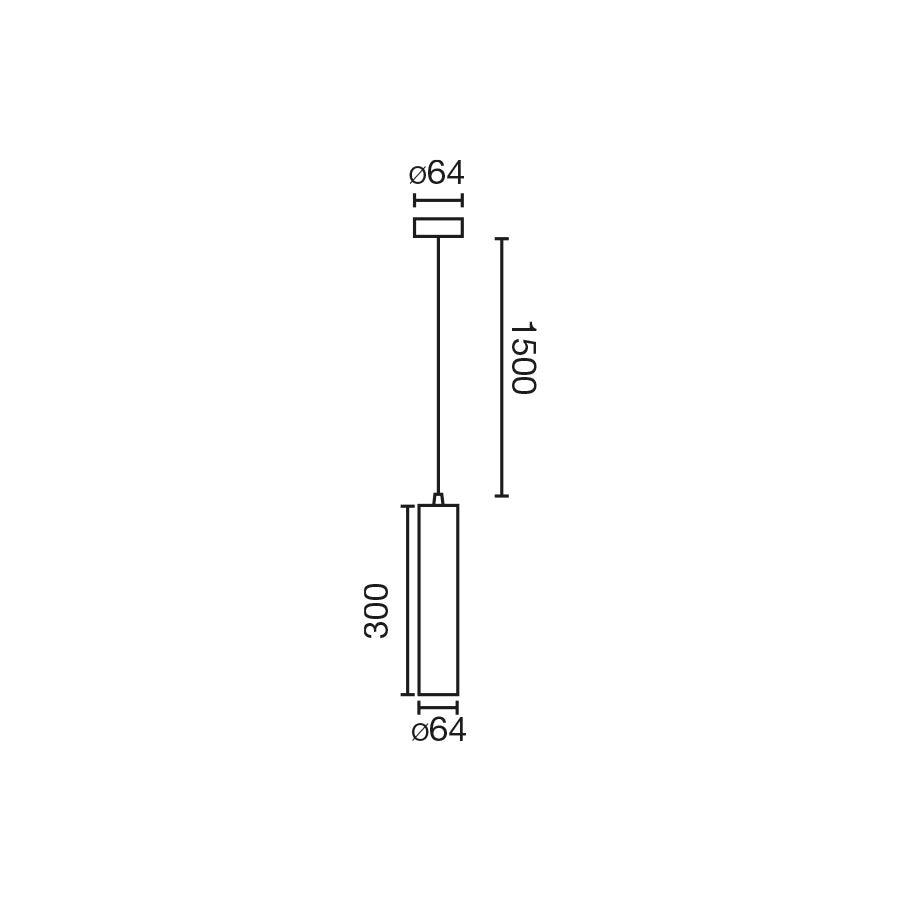 FOST PENDANT valge projektor Ø64 15W CRI97 2700K 36° DALI