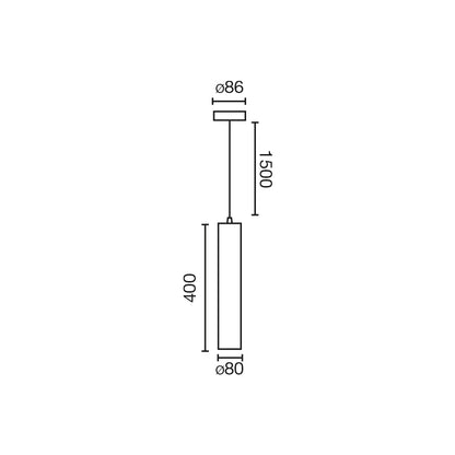 FOST PENDANT Black Ø80 28W 2700K 24° 2700K CRI90 DALI