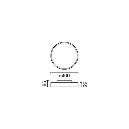DOMIO must pind Ø400 36W opaal 3000K CRI80