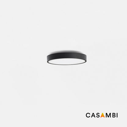 DOMIO black surface Ø400 36W prismatic 4000K CRI80 Casambi