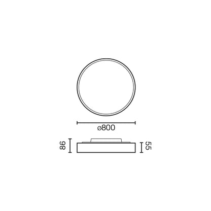 DOMIO valge pind Ø800 78W prismaatiline 4000K CRI80 Casambi