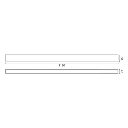 VIA EVO surface 1130 51+21W 3000K black DALI
