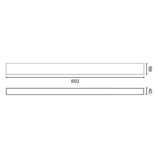Surface-mounted lamp VIA EVO UP&DOWN 850 38+14W 3000K WHITE
