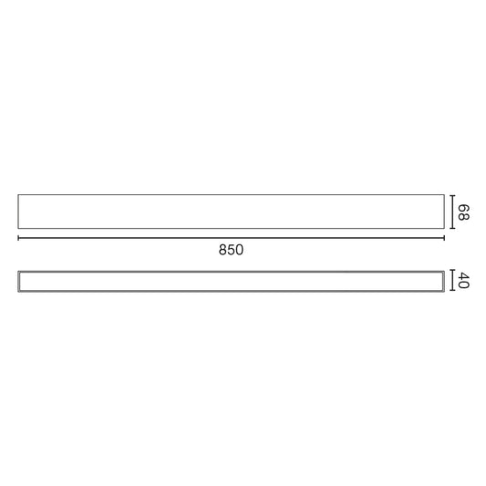 Surface-mounted lamp VIA EVO WALL UP&DOWN 850 38+14W 3000K BLACK