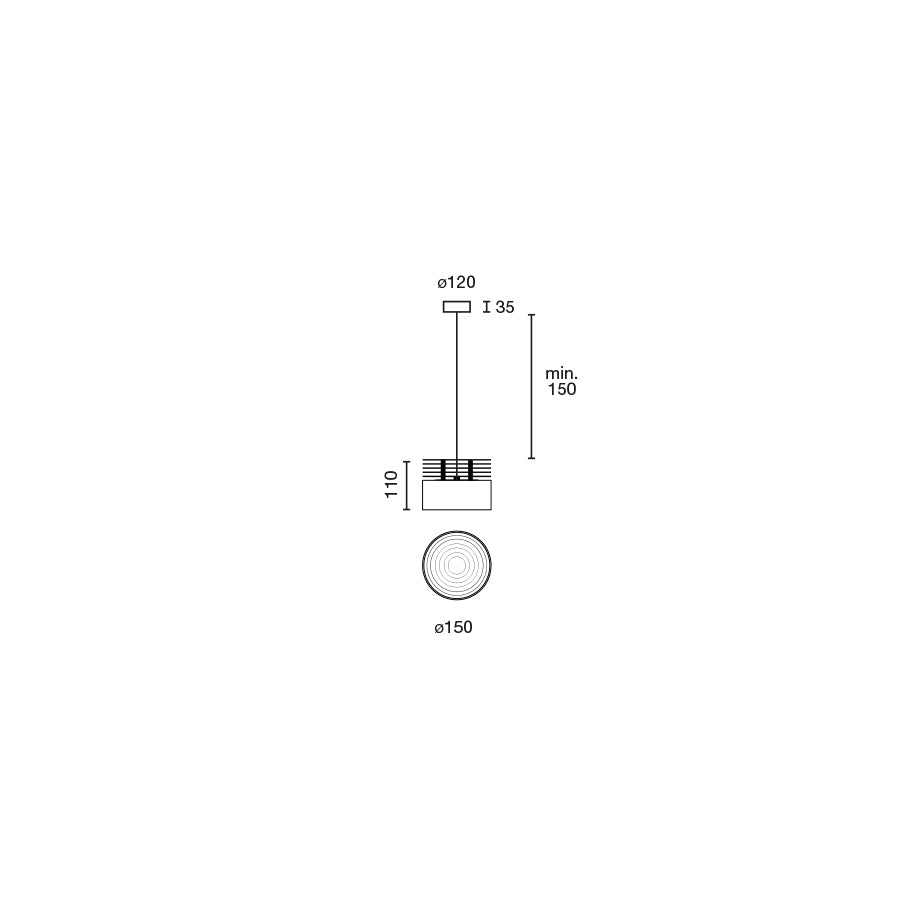 TEK PENDANT black 40º pendant 10W 4000K CRI90 TRIAC