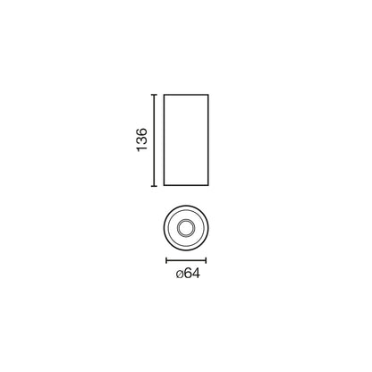 FOST DOWN CEILING Black Ø64 7W 24° 4000K CRI97