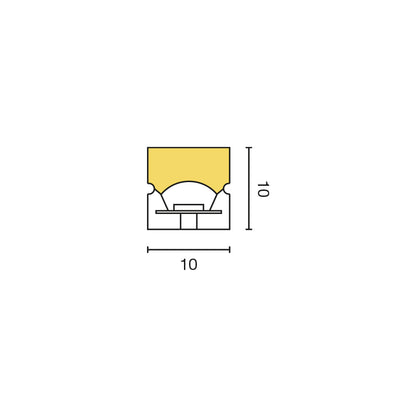 Horisontaalne painduv LED-riba IP67 3000K