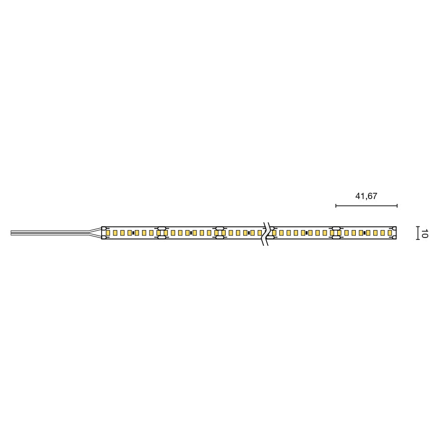 LED Strip 2835 19.2W 192LED/M IP20 2700K CRI80