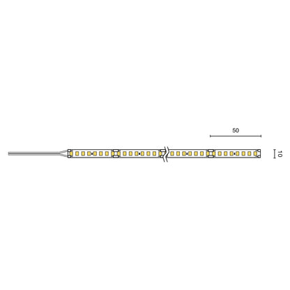 LED Strip 2835 9.6W 160LED/M IP66 3000K CRI80