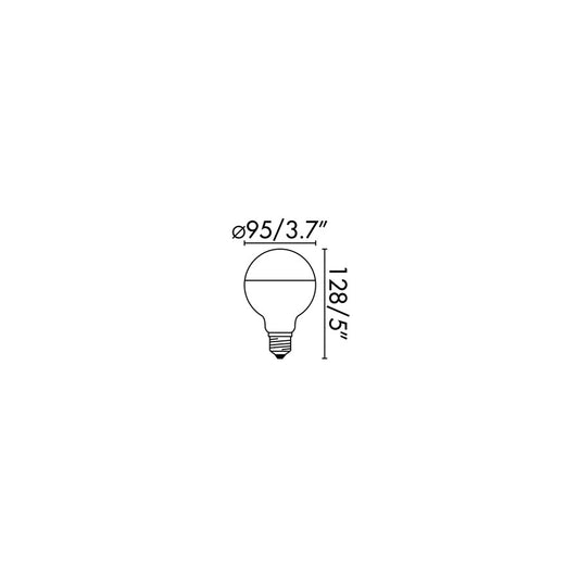Bombilla G95 ESPEJO E27 LED 4W 2700K 400Lm
