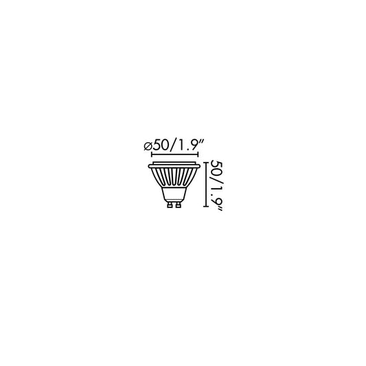 Bombilla LED GU10 8W 2700K 60° NEGRA
