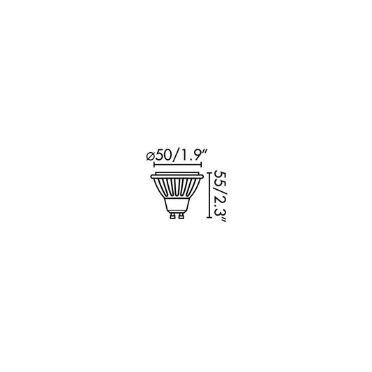 Bombilla GU10 LED 7W 2700K 120°