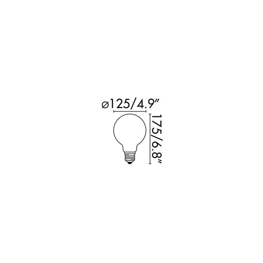 Bombilla FILAMENTO GLOBO E27 LED 4W 2700K Ø125