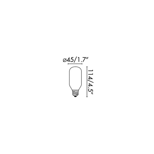 Bombilla T45 E27 Mate LED 5W 3000K