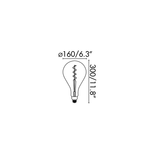 Bombilla A160 SP 5W E27 ÁMBAR REGULABLE