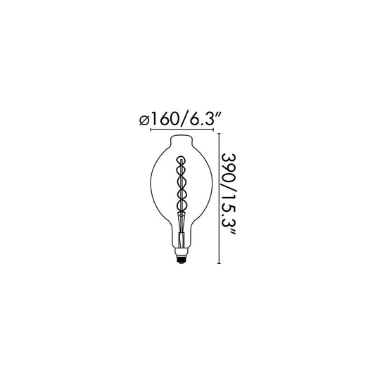 Bulb BT180 SP E27 8W DIMMABLE AMBER