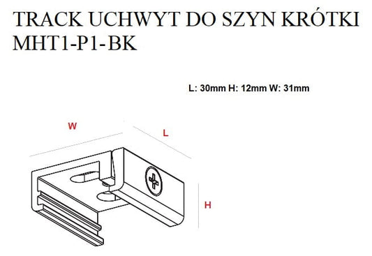 Maxlight MHT1-P1-WH Track bracket, short