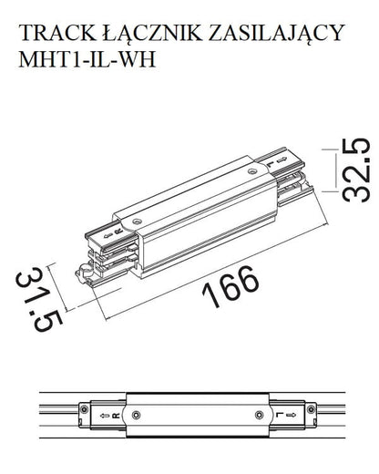 Maxlight MHT1-IL-WH Alimentazione per connettore lineare