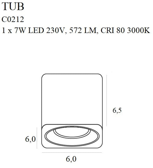 Maxlight C0212 Tub + Decorative ring RC0155/C0156