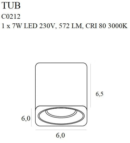 Maxlight C0212 Tub + Decorative ring RC0155/C0156