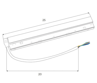 Maxlight MA0006 Magnetisches, an der Schiene montiertes 100-W-Netzteil für DALI