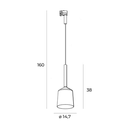 Maxlight S0018 Tulipe – Lampe pour rail 3F