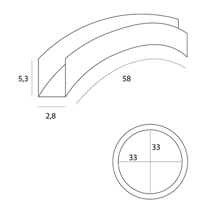 Maxlight MT0037 Magnetic High-profile surface-mounted track arc