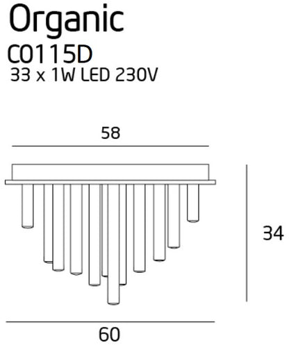 Maxlight C0115D Organic 60cm