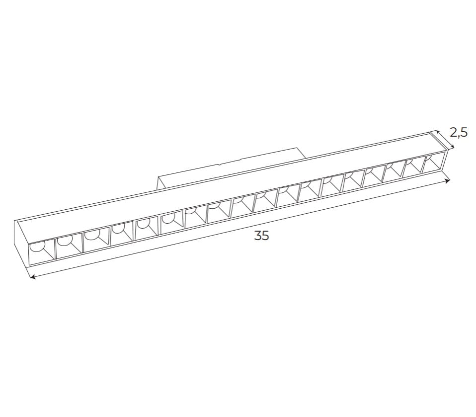 Maxlight M0005Z магнитная линейная решётка 35cm Zigbee