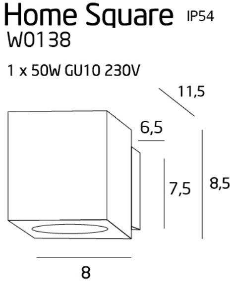 Maxlight W0138 Home Square