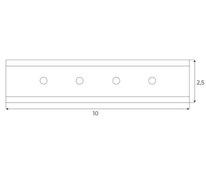 Maxlight MA0025 Giunto meccanico magnetico diritto per binari da superficie