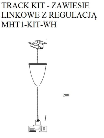 Maxlight MHT1-KIT-WH Suspension à câble réglable de 2m
