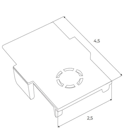 Maxlight MA0011 Magnetische Endkappe für eingelassene Schiene MT0006/MT0007